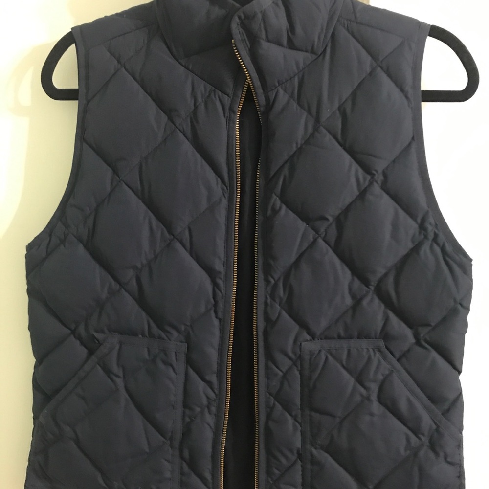 J Crew Factory Quilted Vest Navy